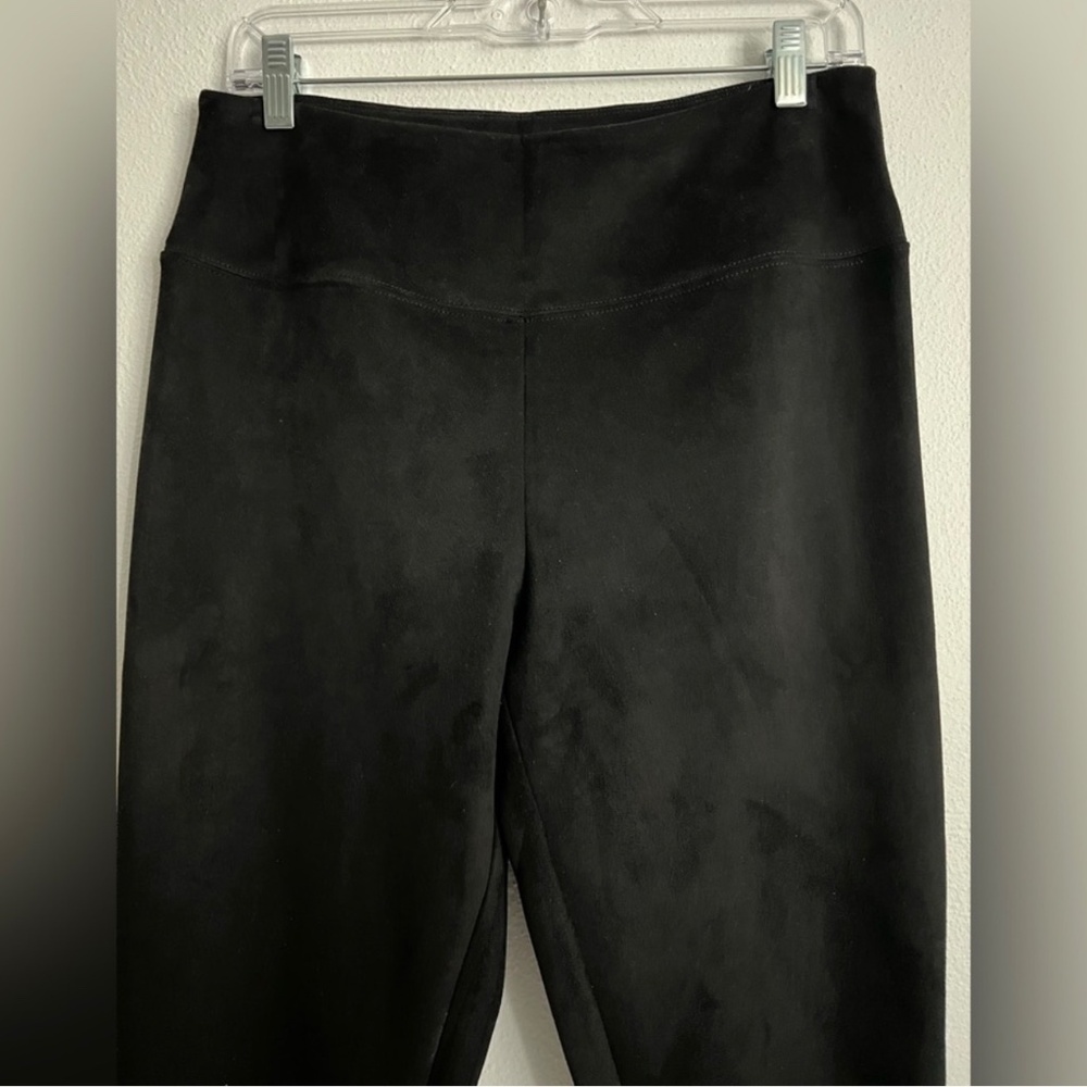 Soft‎ Surroundings Neutral Cozy Faux Suede Pull-On Minimalist Black Leggings S - Picture 2 of 10